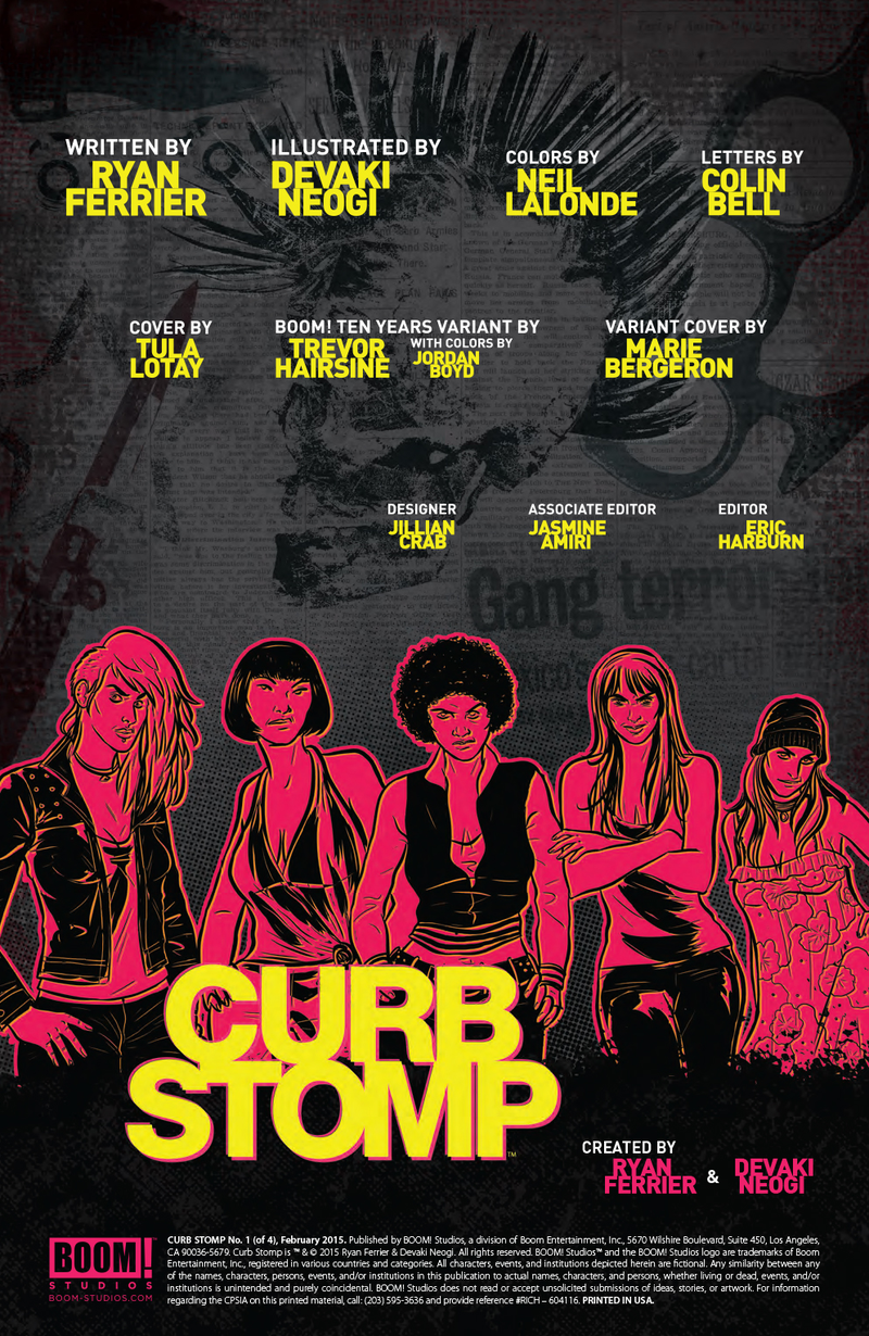 Illustration for article titled Exclusive BOOM! preview: Curb Stomp #1 brings the pain with a badass girl gang